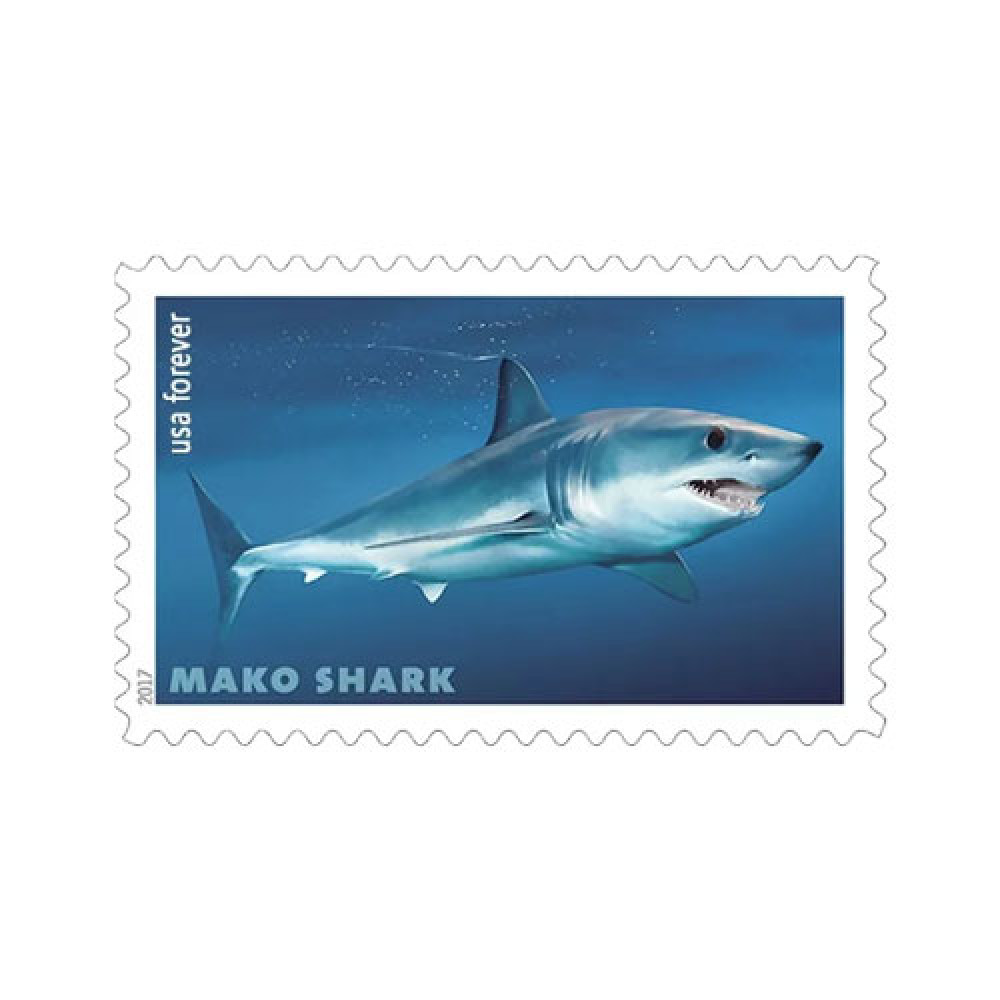 (2017) USPS Shark First Class Forever Postage Stamps