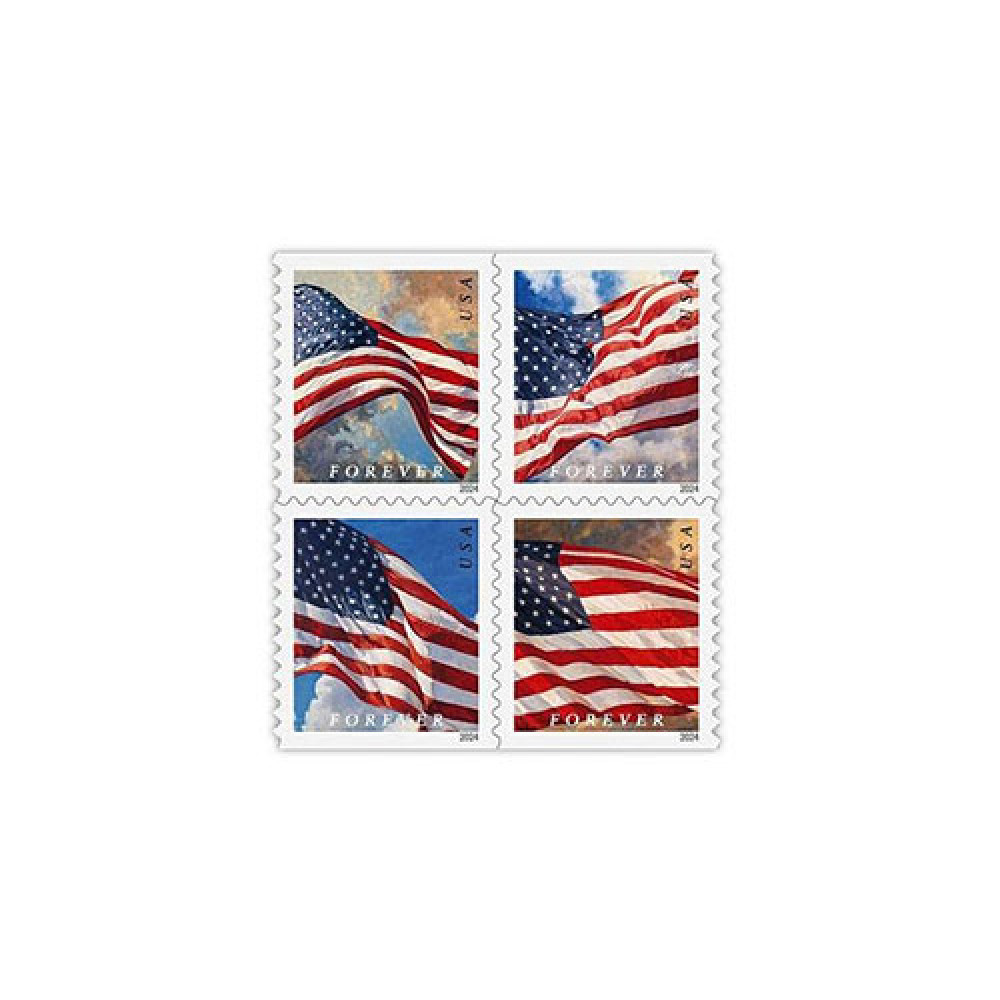 (2024) USPS Forever American Flag Stamps Rolls