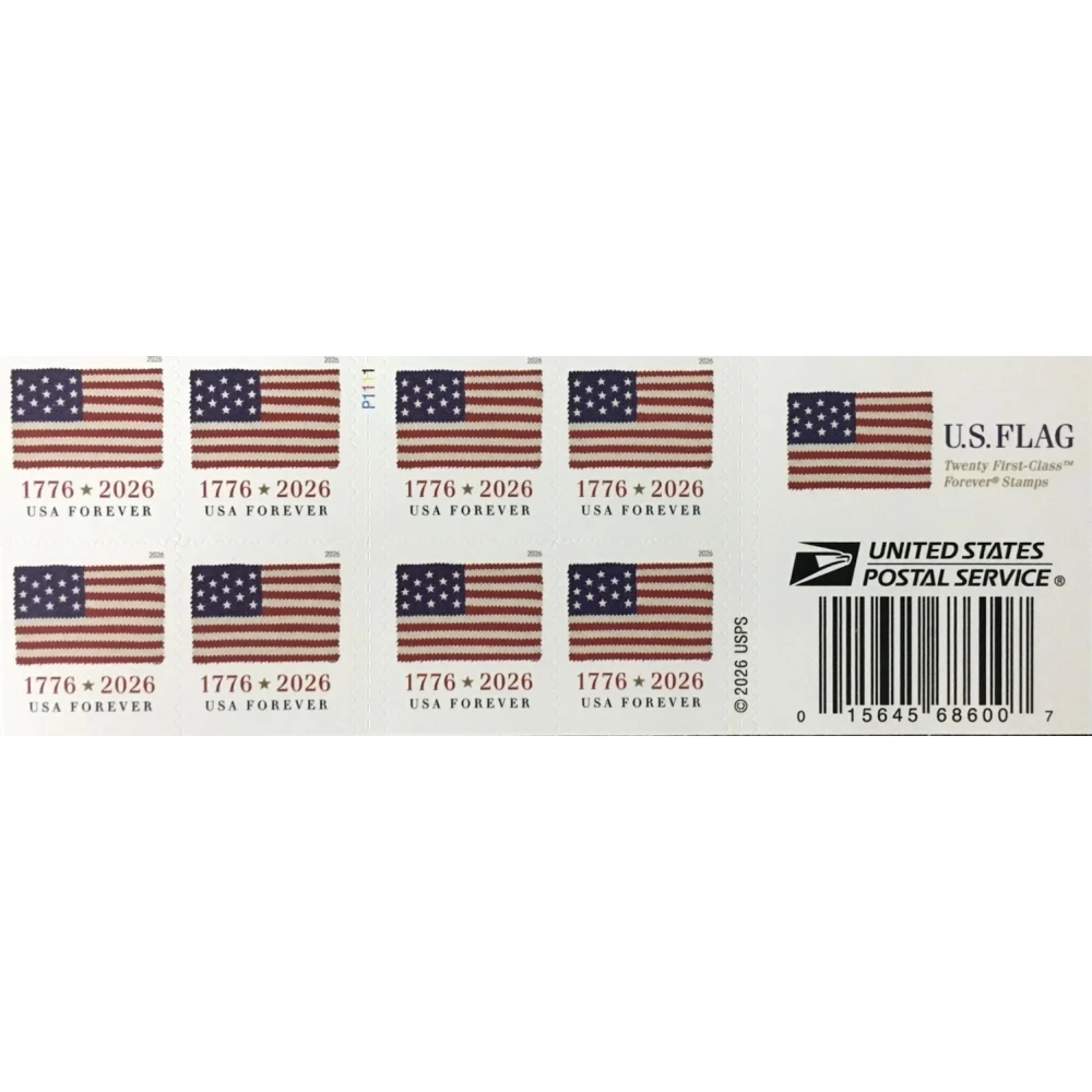 (2026) U.S. Flag Forever Stamps, Sheet of 20