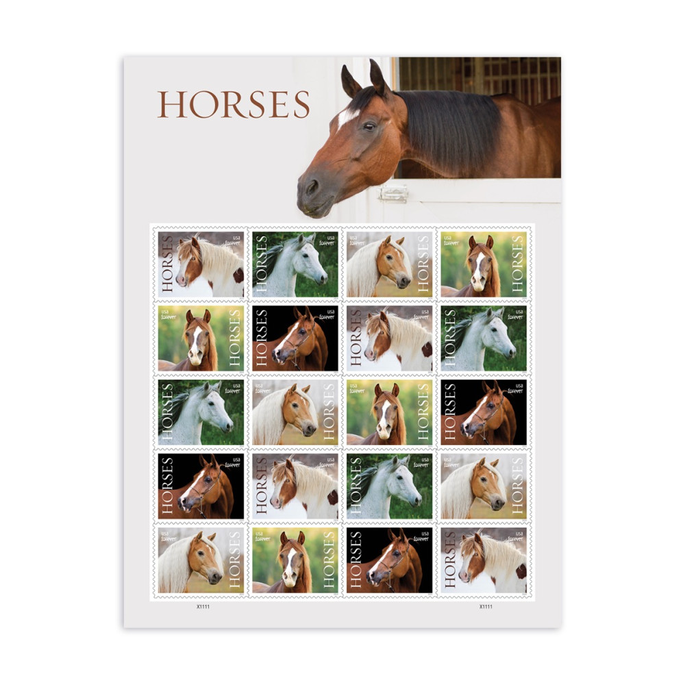 (2024) Horses Forever Stamps, Sheet of 20