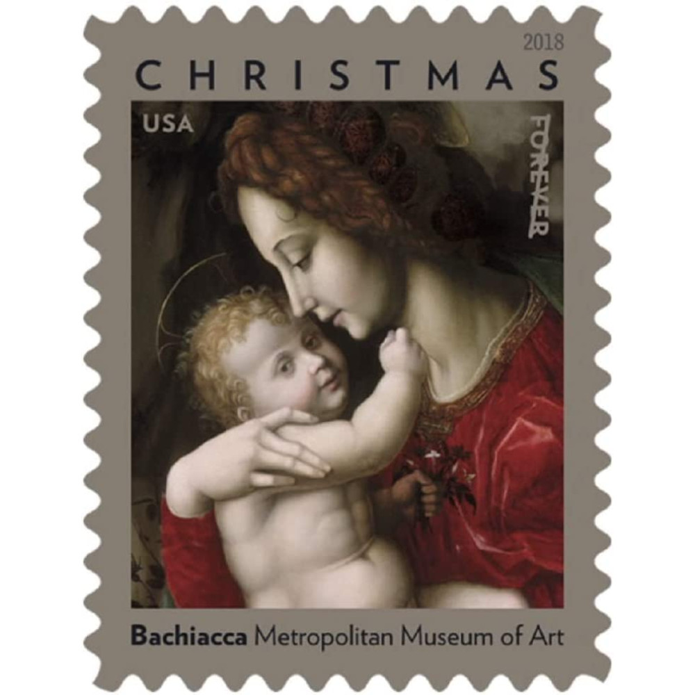 (2018) USPS Madonna and Child by Bachiacca Forever Stamps