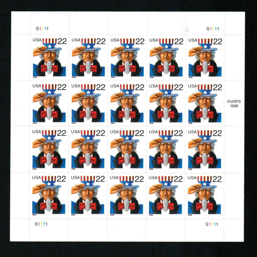 (1998) US Uncle Sam Postage Stamps