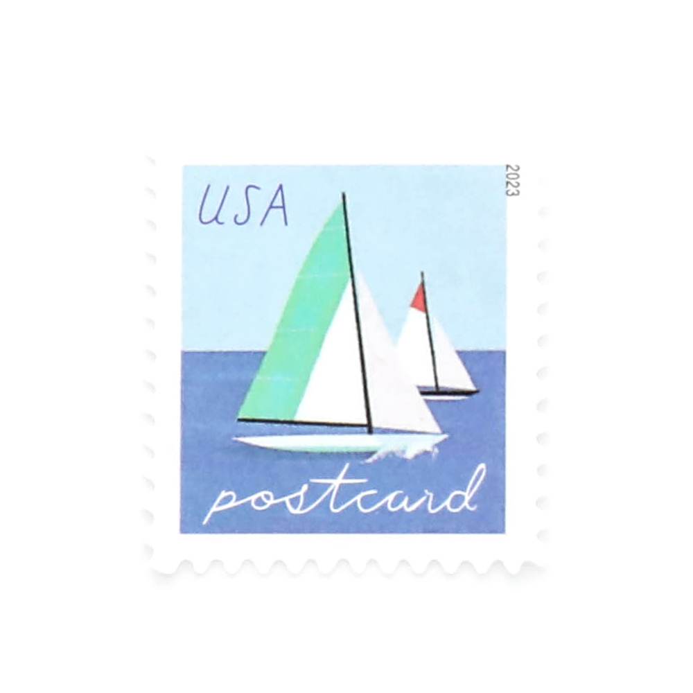 (2023) US Sailboats Postcard Forever First-Class Postage Stamps