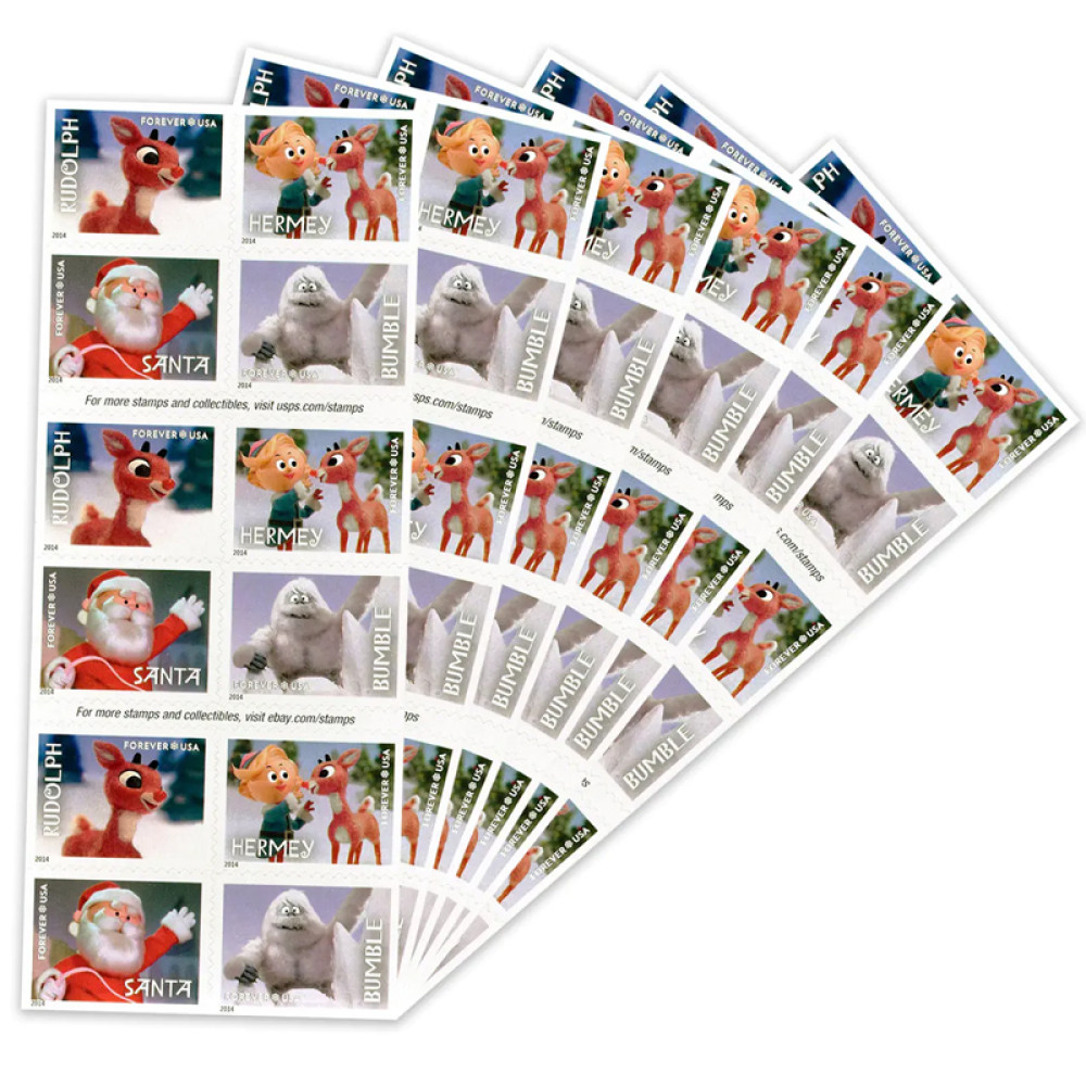 (2014) USPS Rudolph the Red-Nosed Reindeer Forever Stamps