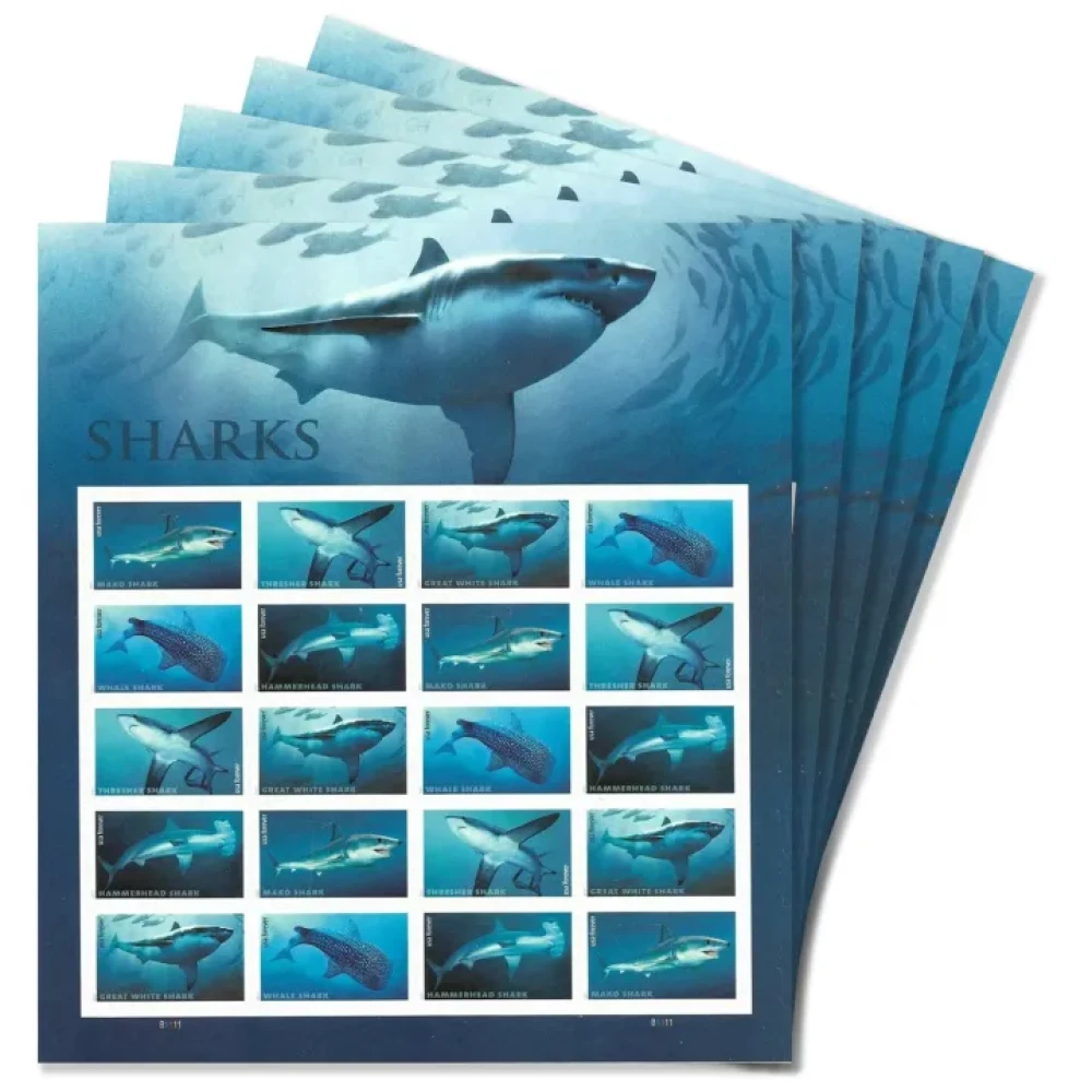 (2017) USPS Shark First Class Forever Postage Stamps