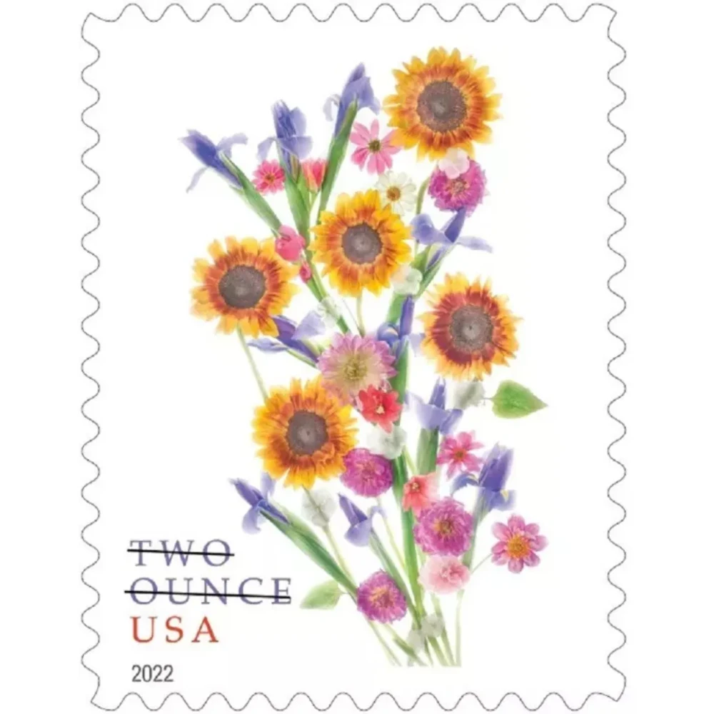 (2022) US Two Ounce Sunflower Bouquet Forever Stamps