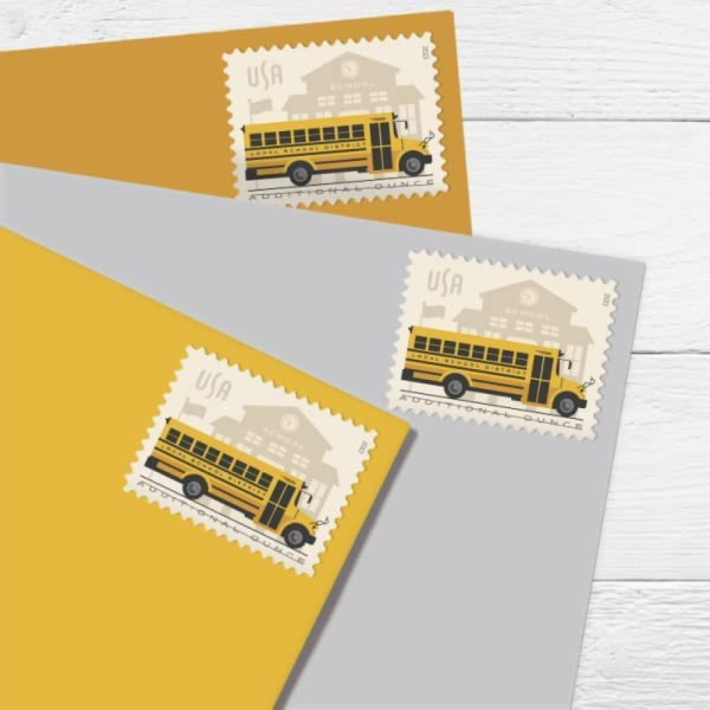 (2023) US School Bus Additional Ounce Postage Stamps 1 Coil of 100