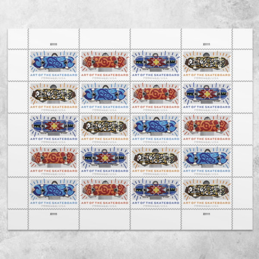 (2023) Art of the Skateboard Postage Stamps