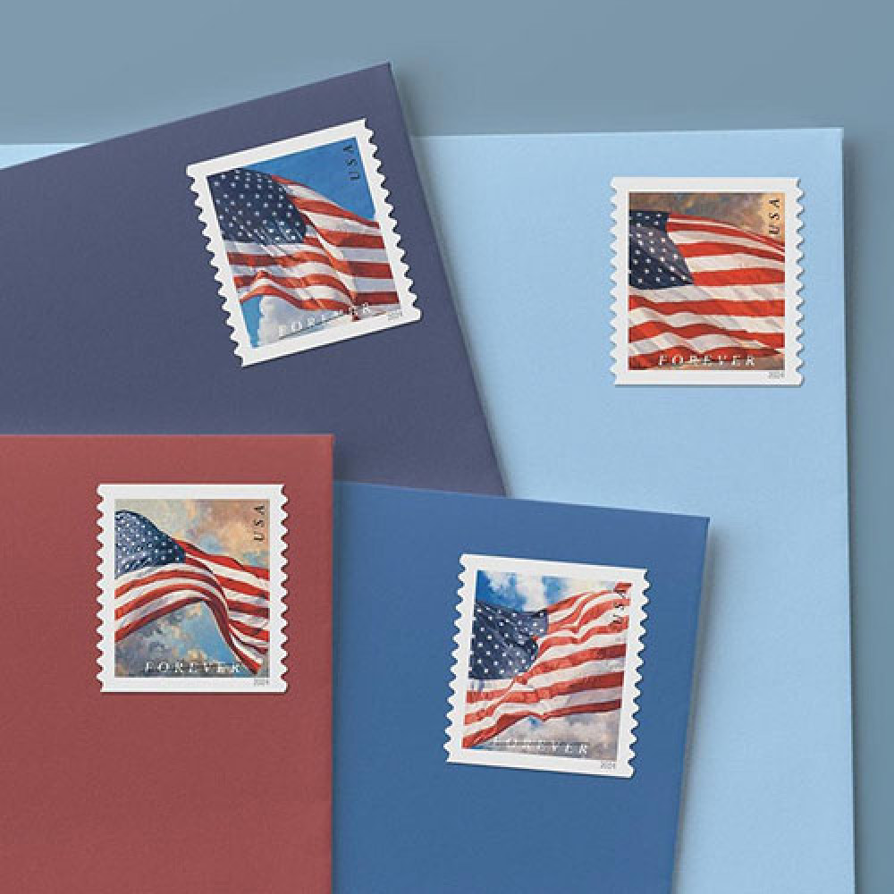 (2024) USPS Forever American Flag Stamps Rolls