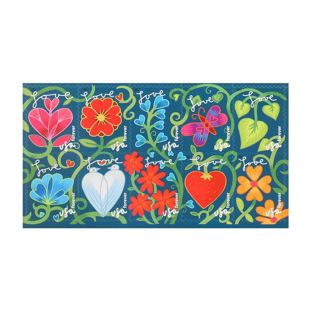 (2011) US First-Class Forever Stamps - Garden of Love