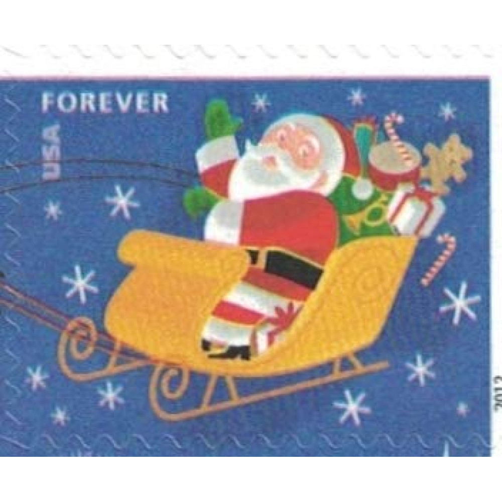 (2012) US Stamp Santa & Sleigh - Booklet of 20 Forever Stamps