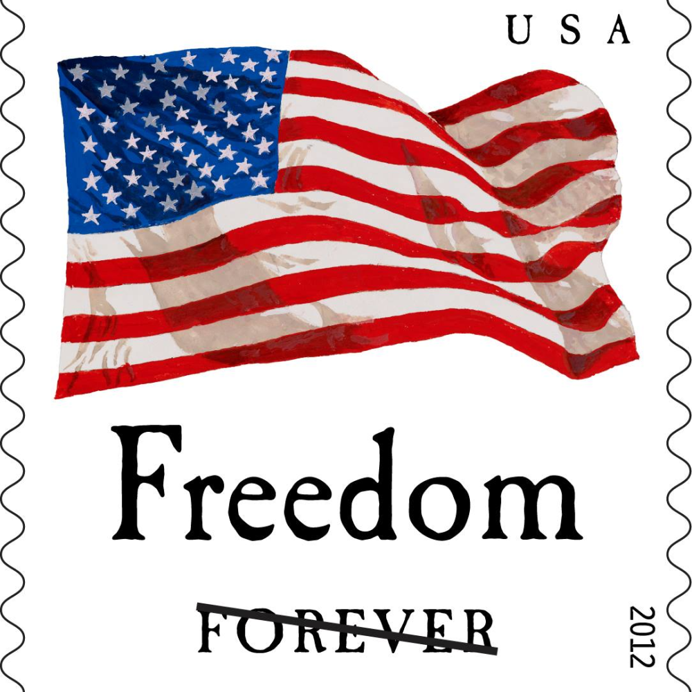 (2012) USPS Forever Stamps Four Flags Flag and Equality