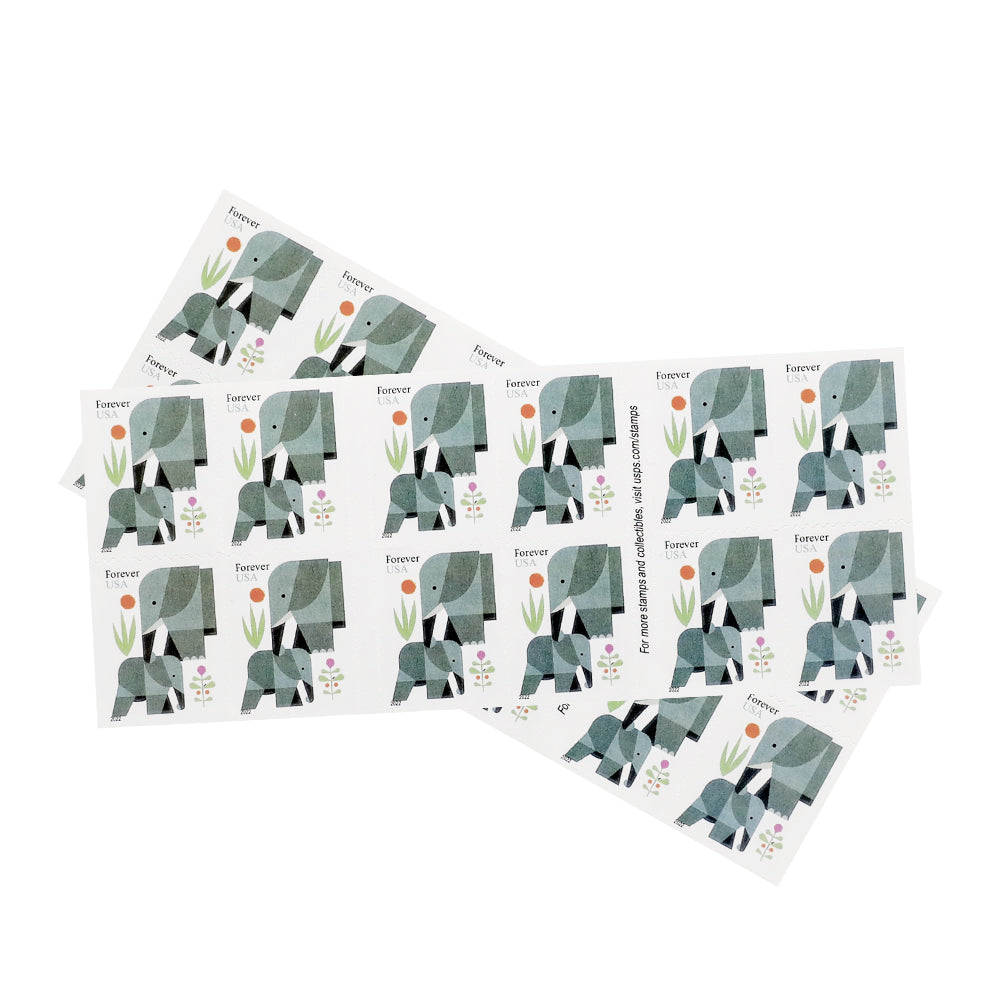 (2022) US Elephants First Class Forever Stamps