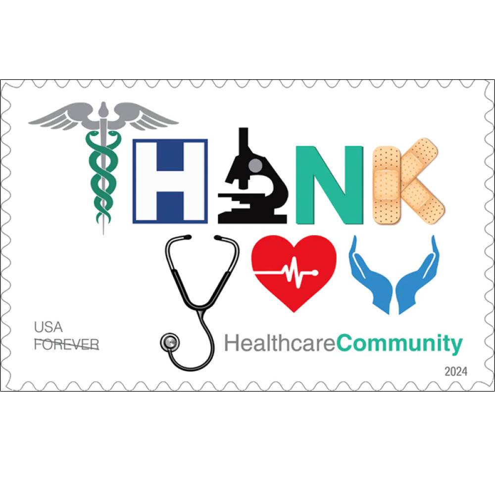 (2024) Thank You, Healthcare Community Stamps, Sheet of 20 Forever