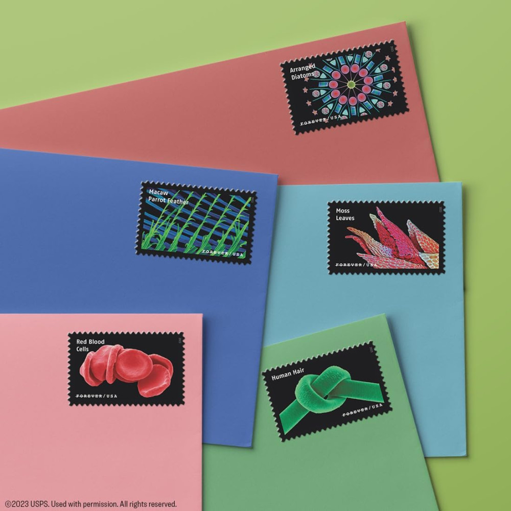 (2023) Life Magnified Forever Postage Stamps Explores Life on Earth