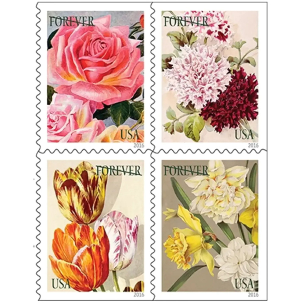 (2016) US Botanical Art Beautiful Flower Bloom Forever Postage Stamps