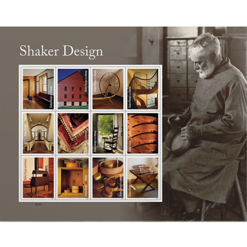 (2024) Shaker Design Forever Stamps, Sheet of 12 | Multiple Stamp Designs