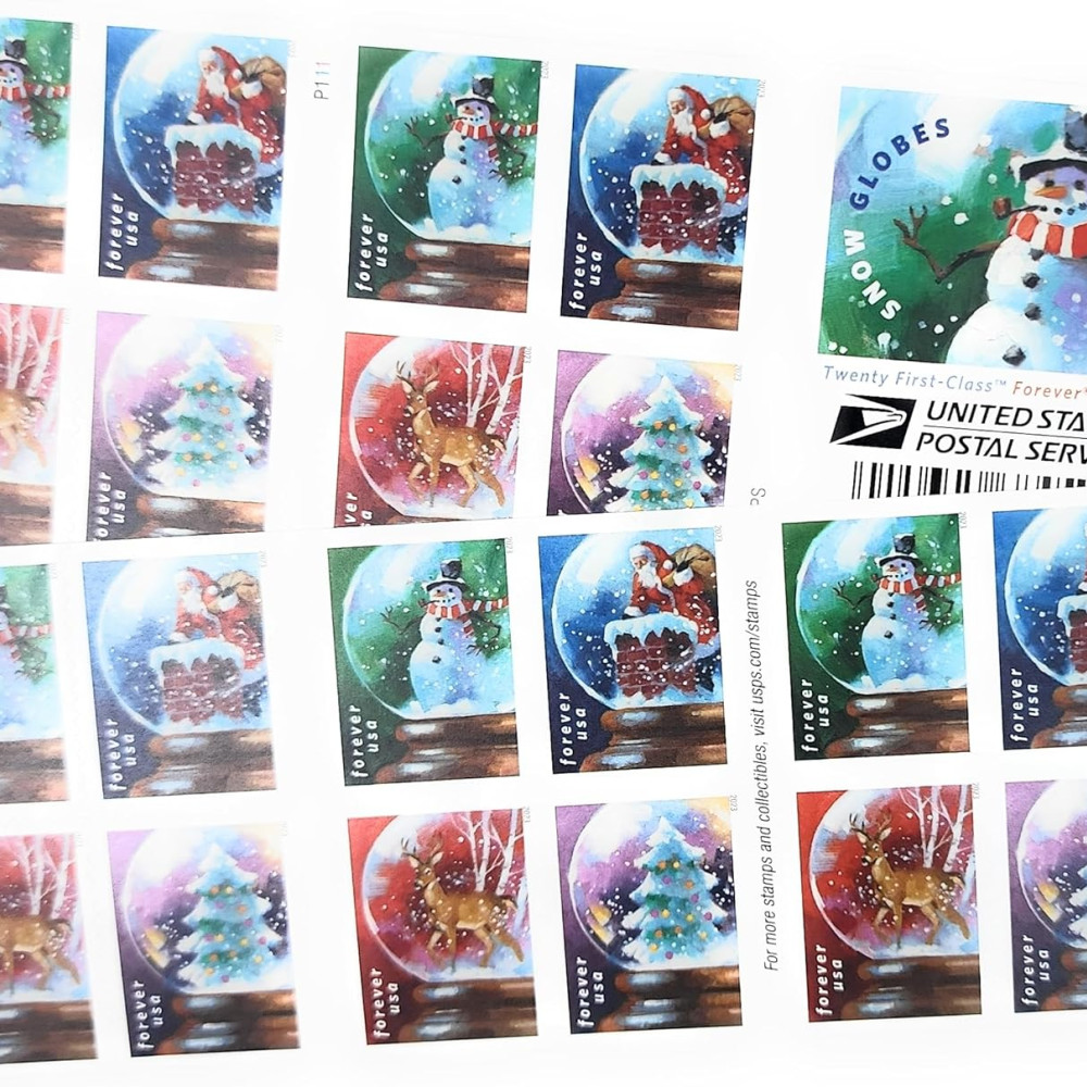 (2023) US Snow Globes Booklet Stamps