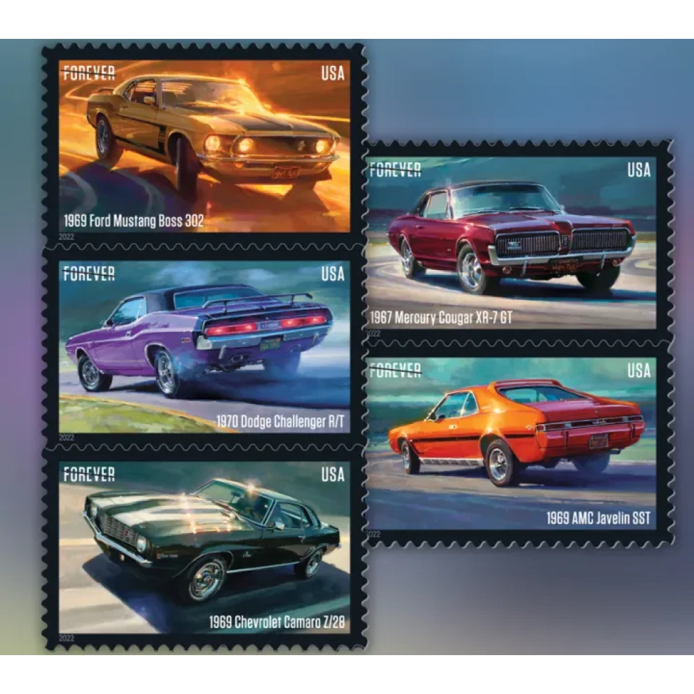 (2022) USPS Pony Cars Stamps