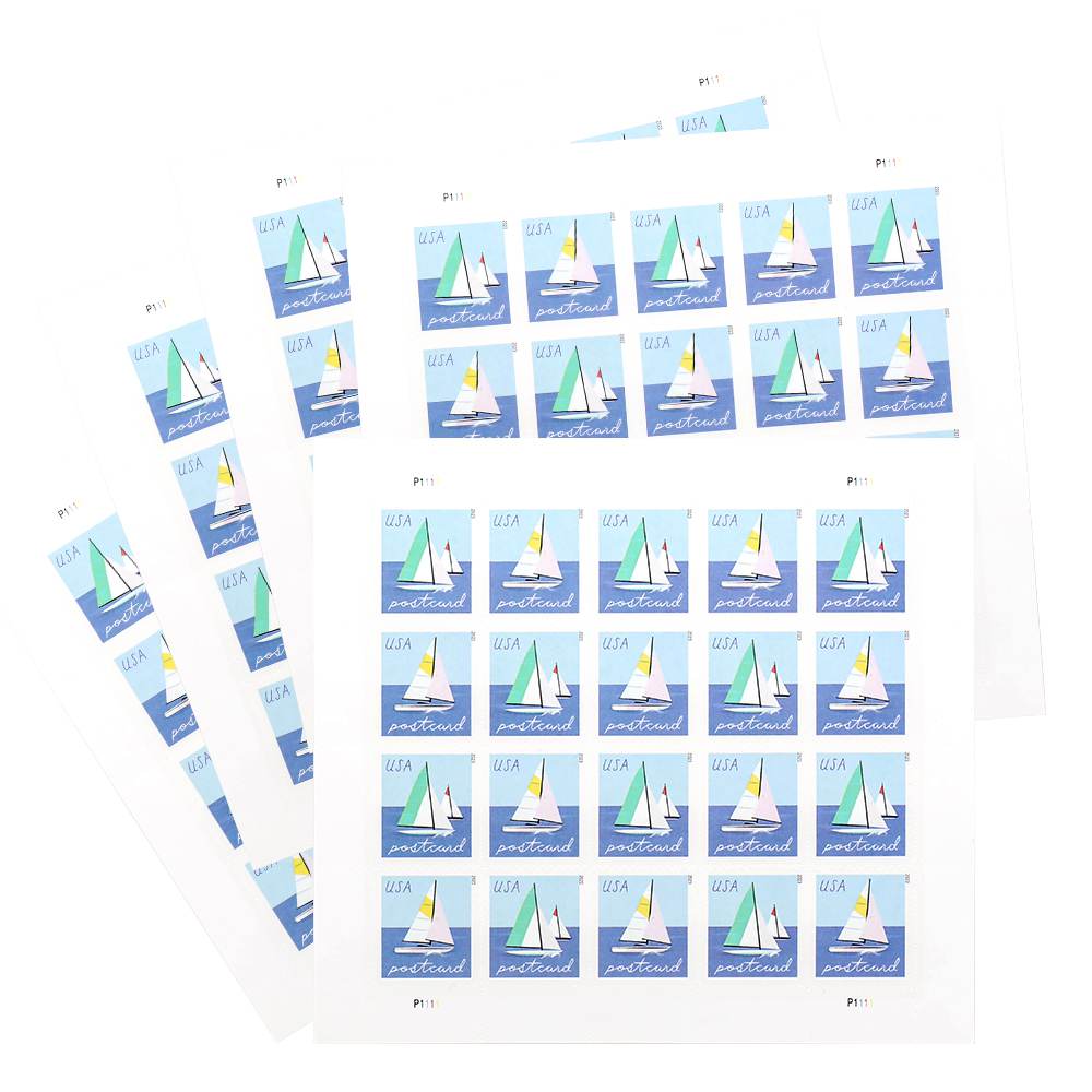 (2023) US Sailboats Postcard Forever First-Class Postage Stamps